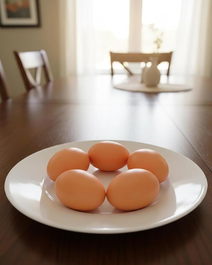 8 PCS Wooden Fake Dummy Nest Eggs - Agricultural Tools for Chicken Coop Nesting,Encourages Hens to Lay Eggs（Brown）