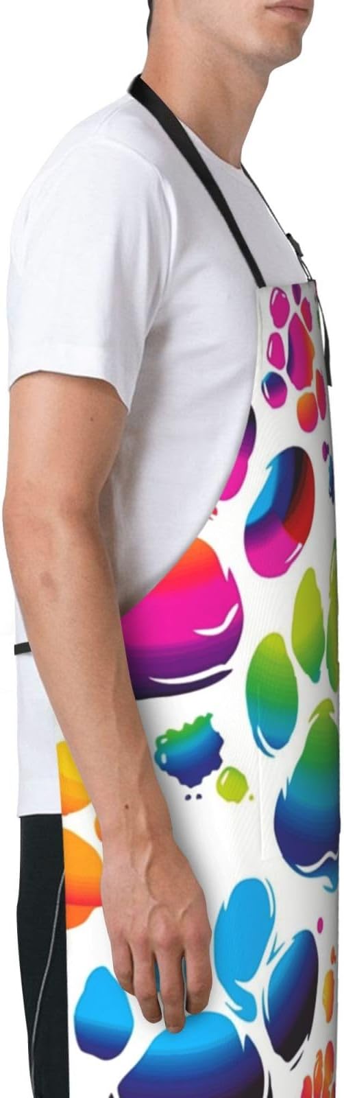 Waterproof Aprons for Women Men Adjustable Bib Cool Electric Guitar Apron Chef Cooking Aprons for Kitchen