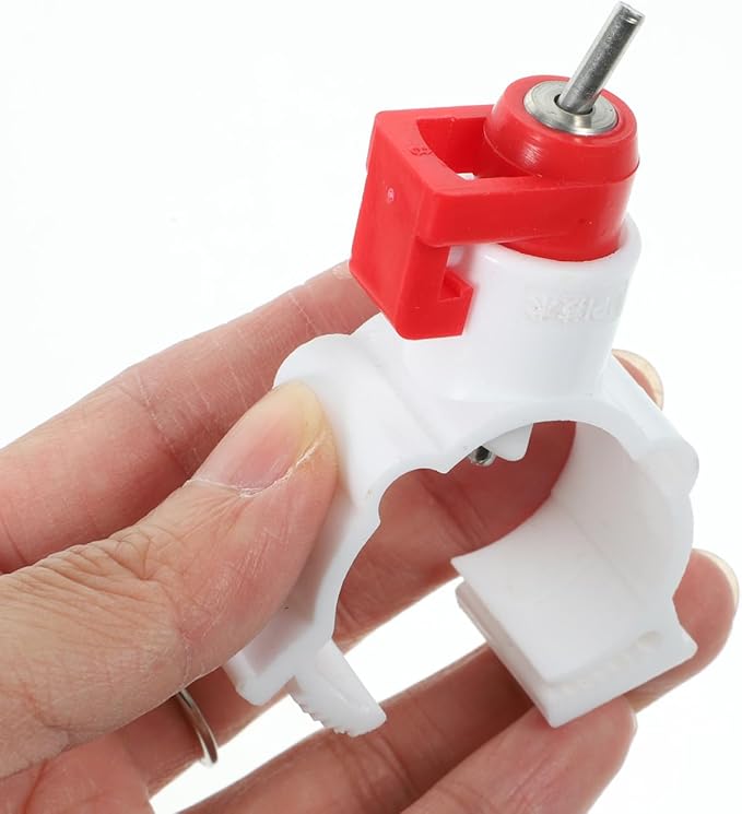 VICASKY Quail Waterer Rabbit Watering System Chicken Cups Feeder 20pcs Drinker Water Dispenser Ball Automatic Nippler Chick ABS Poultry with Steel Control