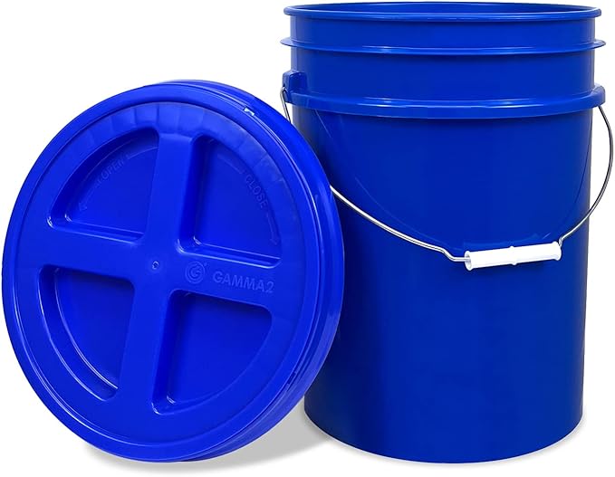 ePackageSupply Premium 5 Gallon Food Grade Plastic Pail with Gamma Seal Lid | Made in USA | BPA-Free | Heavy-Duty 90 Mil | Airtight Stackable Container, 1 Count
