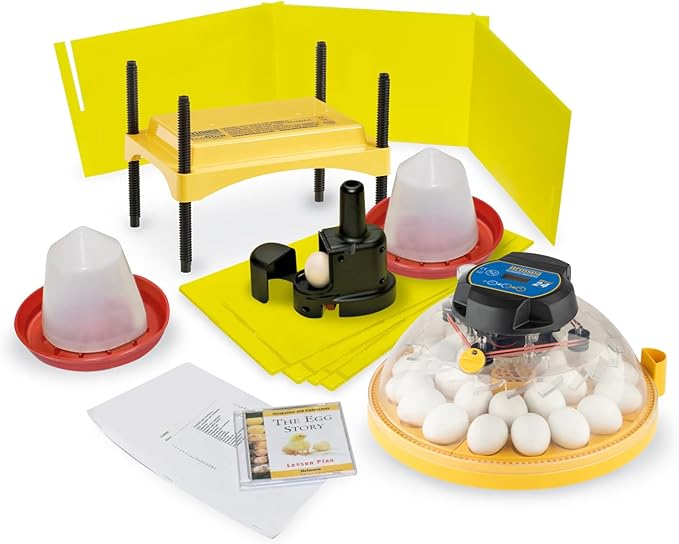 Brinsea Maxi 24 Advance Egg Incubator Classroom Kit Brooder Pack for Students with Lesson Plan, Egg Scope, EcoGlow Brooder, Plastic Chick Enclosure, Feeder and Drinker for Hatching Chicks, Ducklings