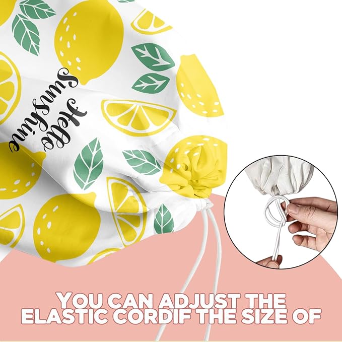 Lemon Plastic Bag Holder, Wall Mount Grocery Bag Holder, Plastic Storage bag, Lemon Storage Organizer Reusable Grocery Bags, Pull Rope Free Adjustment, Gifts for Women Mom Grandma