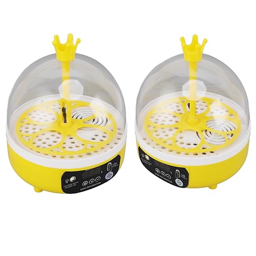 Pssopp Mini Egg Incubator, Automatic Temperature Humidity Control, Chicken and Duck Poultry Hatching Machine, for Home Use, 7W Power, Compact Design (Manual Turning)