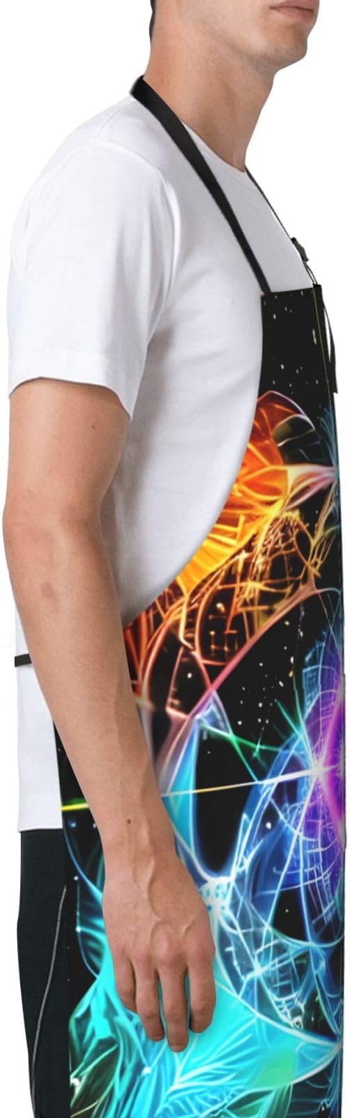 Multidimensional Space Heavy Duty Waterproof Apron with Pockets for AdultsResistant Grilling, Gardening, Painting