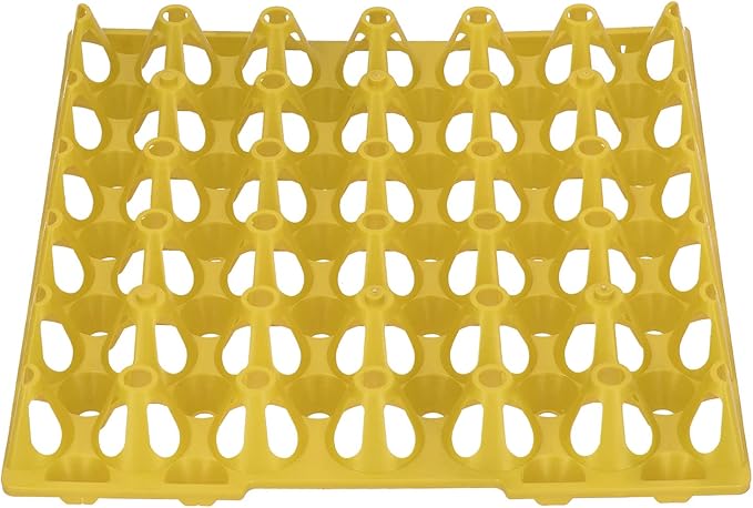 Dioche Egg Crates 5PCS Egg Flats - 30 Cell Plastic Crates Holder Tray for Storage & Transportation - Durable & Reusable Storage Solutions (Yellow)