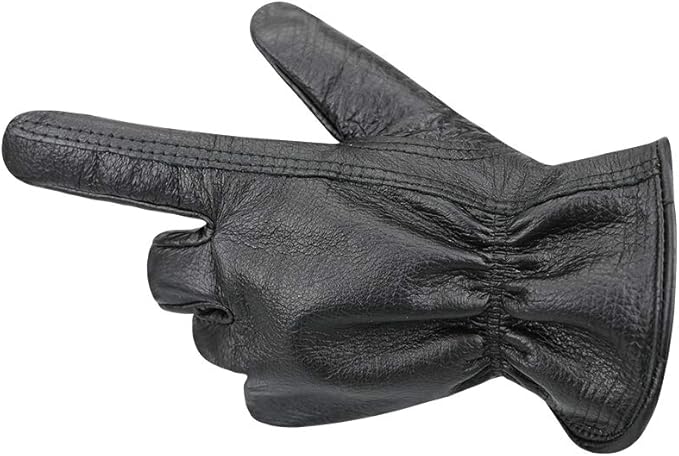 Men's Water Resistant Cowhide Leather Work Gloves for Construction,Gardening Gloves,Waterproof Mechanic Gloves