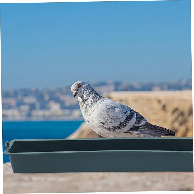 TOYANDONA 2pcs Hanging Chicken Feeder with Anti-Spill Design, Thickened Plastic Rectangular Feed Trough for Poultry, Suitable for Chickens, Ducks, Pigeons, and Parakeet Cage Feeding
