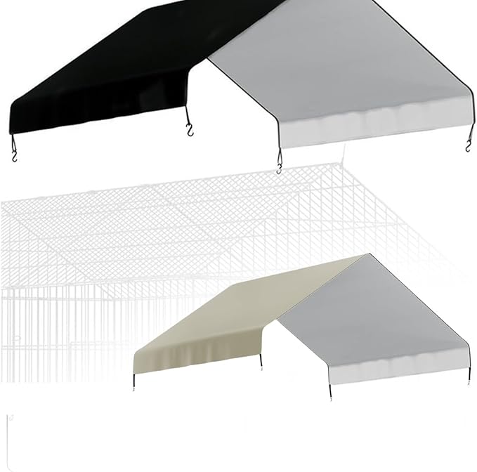 Large Chicken Coop Cover, Sturdy Chicken Coop Tarp Waterproof Cloth Canopy, Beige
