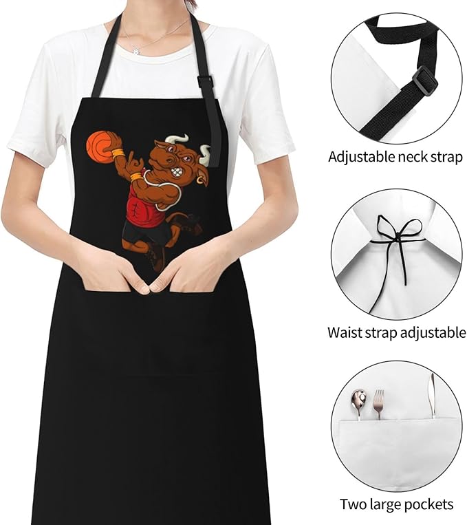 Strong Cattle Aprons With Pockets Men Women Waterproof Adjustable Bib Apron Kitchen Gardening Salon Aprons For Cooking