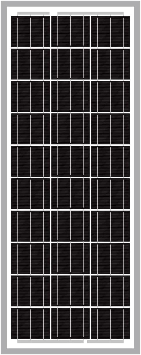 Newpowa 15 Watt 12 Volt 10BB Small Solar Panel, 15W 12V Mono High Efficiency Solar Module for Battery Charging, Security Camera, Automatic Gate, Chicken Coop, Boat, Off-Grid Applications