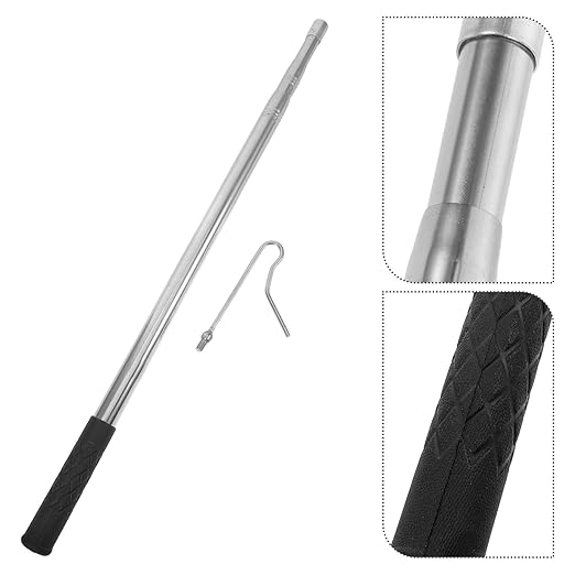 BESPORTBLE Retractable Poultry Catching Hook Pole with Stainless Steel Leg Trap for Chicken, Duck, Goose, and Turkey Handling on Farms – Adjustable 72cm to 1.45m Length Tool for Livestock