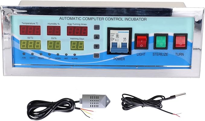 Egg Incubator Temperature Controller Thermostat, XM‑18G 110V Automatic Control System Poultry Egg Incubator Temperature Humidity Sensor Controller with Sensor Probe