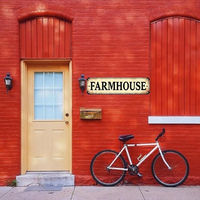 Decorative Tin Sign 16 * 4 Inches –Farmhouse For Farm, Backyard, Patio | Farmhouse Sign, Vintage Decor for Home, Outdoor Sign