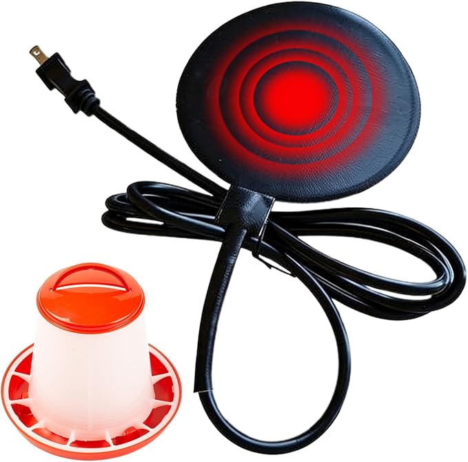 Chicken Water Heater – Heated Drinker Plate Base, Anti Freeze Poultry Accessory, Constant Temperature Support | Stable Winter Hydration System for Chickens Ducks Outdoor Coops