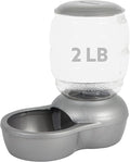Petmate Replendish Feeder with Automatic Cat and Dog Feeder Grey, 2lb, Made in USA