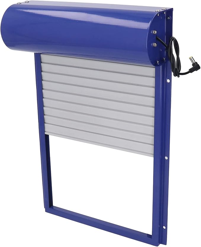 Pilipane Automatic Chicken Coop Door Solar Powered Programmable Timer Control Aluminum Chicken Door for Poultry Safety Iron Sheet Metal Plastic 37x24.7cm