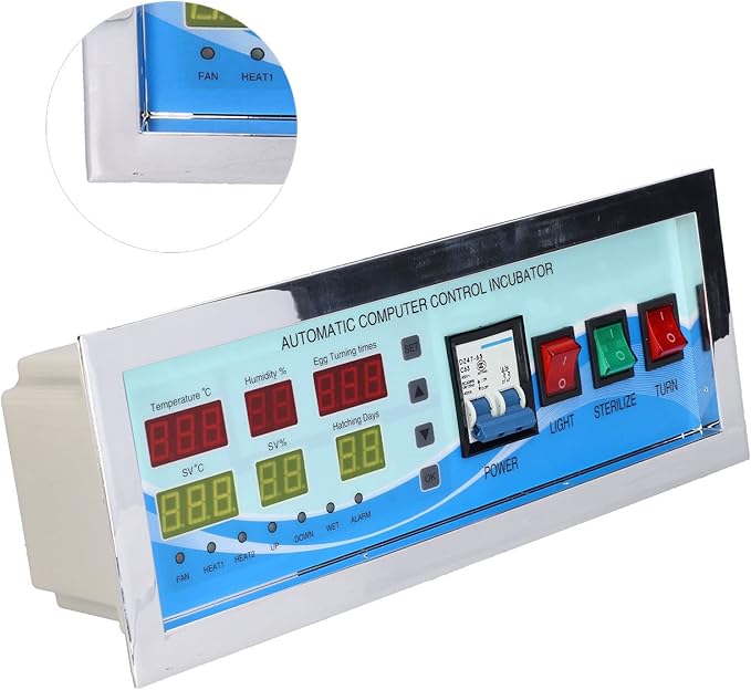 Egg Incubator Temperature Controller Thermostat, XM‑18G 110V Automatic Control System Poultry Egg Incubator Temperature Humidity Sensor Controller with Sensor Probe