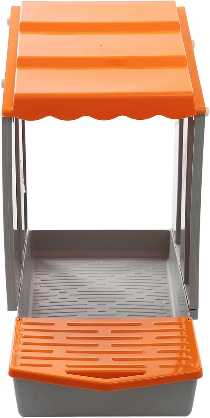 Chicken Nesting Box, 4 Compartments PP Nesting Box, Wall Mountable Nesting Boxes with Inclined Top, Drain Holes & Resting Platform for Chicken and Poultry to Collect Eggs