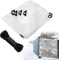 10x10ft Anti-Tear Clear Tarp Waterproof for Patio Winterizing - 5 mil Snowproof & Windproof Clear Plastic Tarps with Grommets for Garden Enclosure Chicken Coop