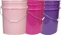 House Naturals 5 Gallon Food Grade Plastic Bucket, 3 Colors, BPA Free, Made in USA (Pack of 3) Buckets only, no lids