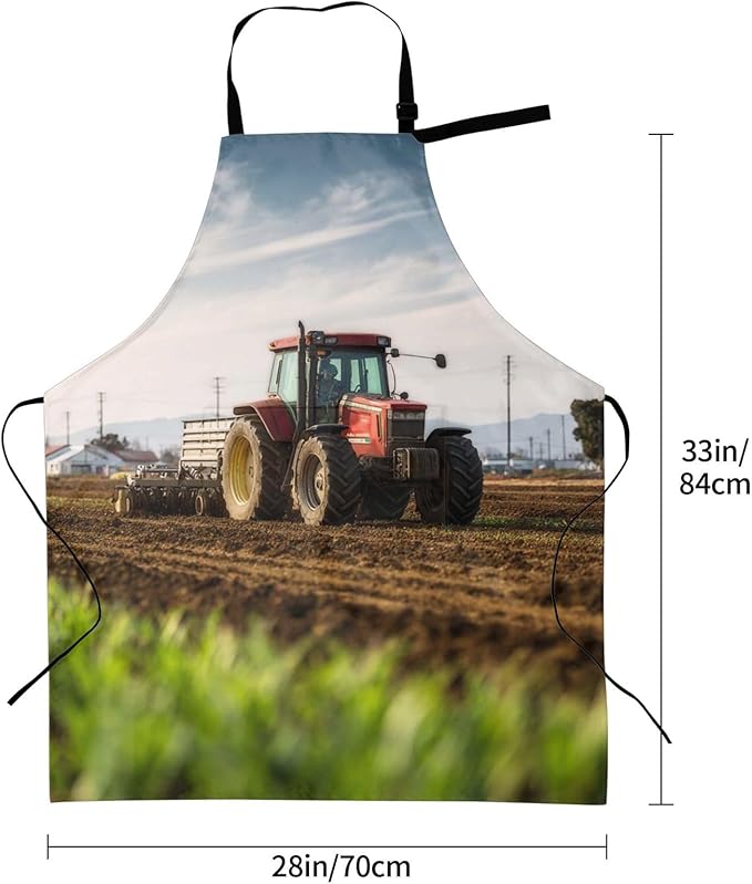 Waterproof Aprons for Women Men Adjustable Bib Tractor farm Apron Chef Cooking Aprons for Kitchen