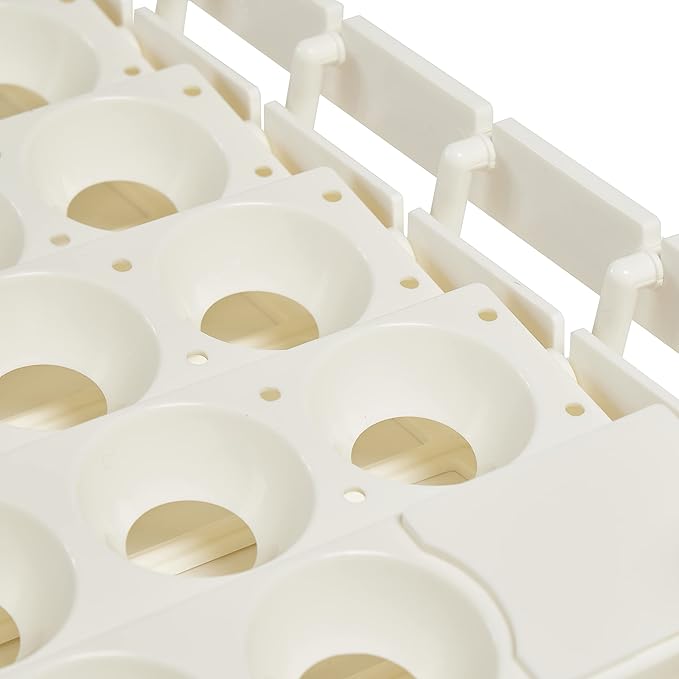 Farm Innovators Automatic Egg Turner, 41 Spot Chicken Egg Turning Tray with Thermometer for Improved Hatching Rate - Compatible with Select Incubators
