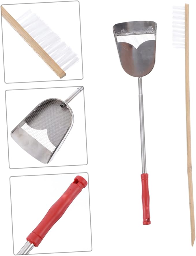HANABASS 2Pcs Bird Cage Cleaning Tools Set Brush Shovel for Parrots and Birds Essential Supplies for Daily Cleaning Convenient Habitat Care