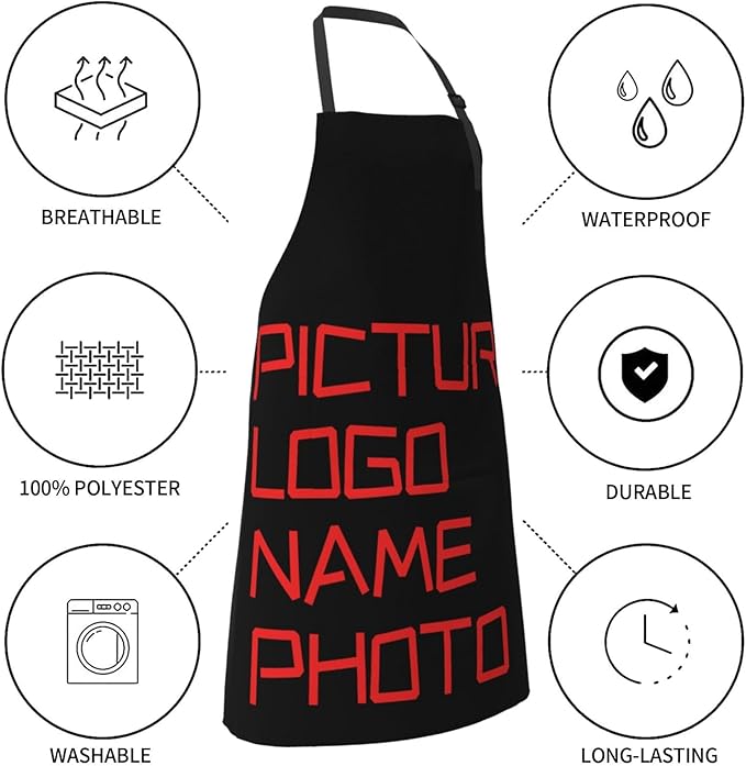 Shark Jumping Home Aprons 2 Pockets 33"×28" for Men Women, Ocean Sea Waterproof Kitchen Cooking Bib