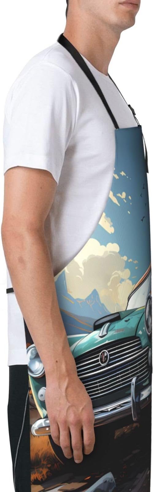 Tyrannosaurus rex Heavy Duty Waterproof Apron with Pockets for AdultsResistant Grilling, Gardening, Painting