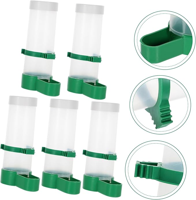 BESPORTBLE 5pcs Automatic Bird Feeding Machine Bird Feeder No Waste for Windows Chickens Poultry Random Style