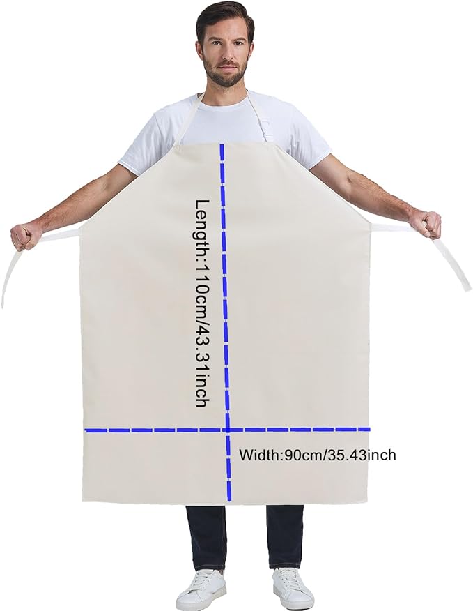 Nanxson Thick Rubber Waterproof Apron，Chemical Resistant，Heavy Duty Apron Adjustable for Dishwashing, Gardening, Butchering