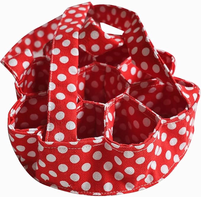 Eggs Collecting Basket, Egg Apron for Collecting, Portable Egg Holder Bag for Chicken Hen Duck Eggs (Red)