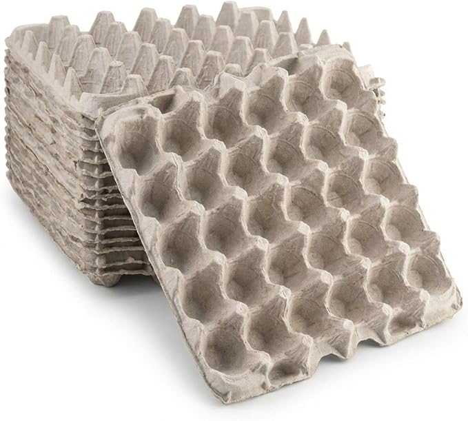 150-Pack Cardboard Egg Trays, Holds 30 Eggs - Made in USA Eco-Friendly Paper Pulp Egg Cartons for Storage, Organization and Farm Fresh Eggs (150)