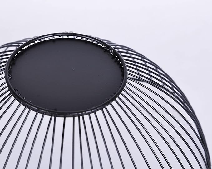 IBWell High Style Curved-Edge Modern Creative Stylish Single Tier Dish,Metal Iron Wire Fruit Vegetables Bread Decorative Stand Serving Bowls Basket Holder (Black)