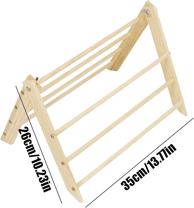 Chicken Roosting Perch, Wooden Triangular Portable Habitat Stand, Backyard Poultry Bar Perch, for Chicks Hens Rooster Medium Large Bird Brooder Outdoor Farm