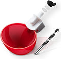 16 Pack Automatic Chicken Waterer, Red Chicken Water Feeder Cups Suitable for Various Poultry, Cup Body Deepened Double Rubber Ring No Leakage, with Mounting Hole Opener
