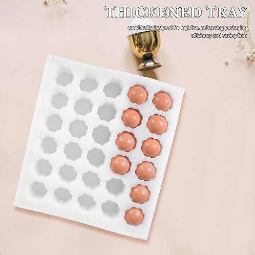 Egg Protection Tray Foam Egg Carrier for Safe Transport Reusable Storage Container for Supermarkets and Homes Holds White Trays Pads