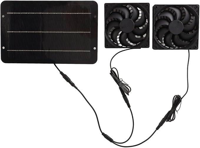Solar Powered Fan Kits, Solar Fan for Chicken Coop Greenhouse Dog House Shed Exhaust Cooling Ventilation