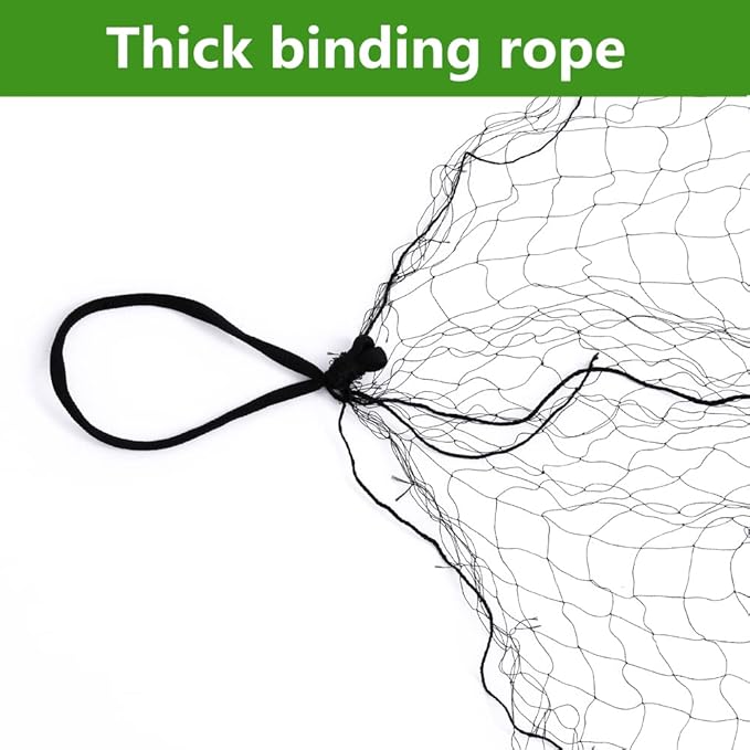 Mist Net Deep Pockets Nylon 110/2D 15mm Mesh Size Bird Netting,Invisible Net,Anti Wind System,Airport Bird Prevention (10x20 ft)