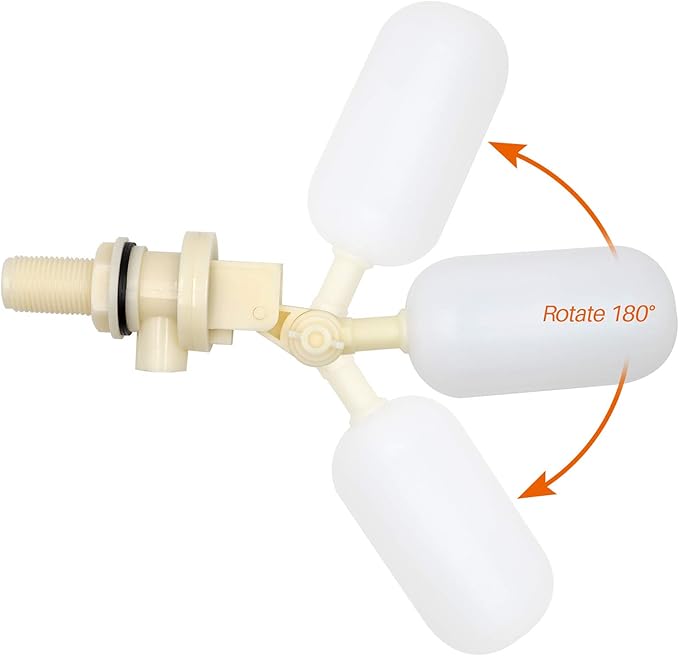 2 Pack Float Valve 1/2 Inch Water Float Ball Valve with Adjustable Arm Filter for Water Trough,Water Tank,Pool,Pond,Fountain,Automatic Waterer Bowl Dog Horse Goat Sheep Pig
