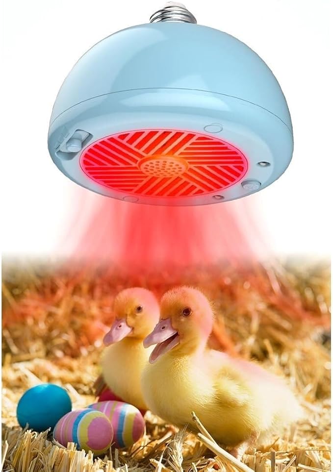 Hanging Chicken Coop Heater, Professional Pet Heater, 3 Levels of Temperature Adjustable, Outdoor Pet Cage Heater, for Chickens, Farm Animals and Barn Animals
