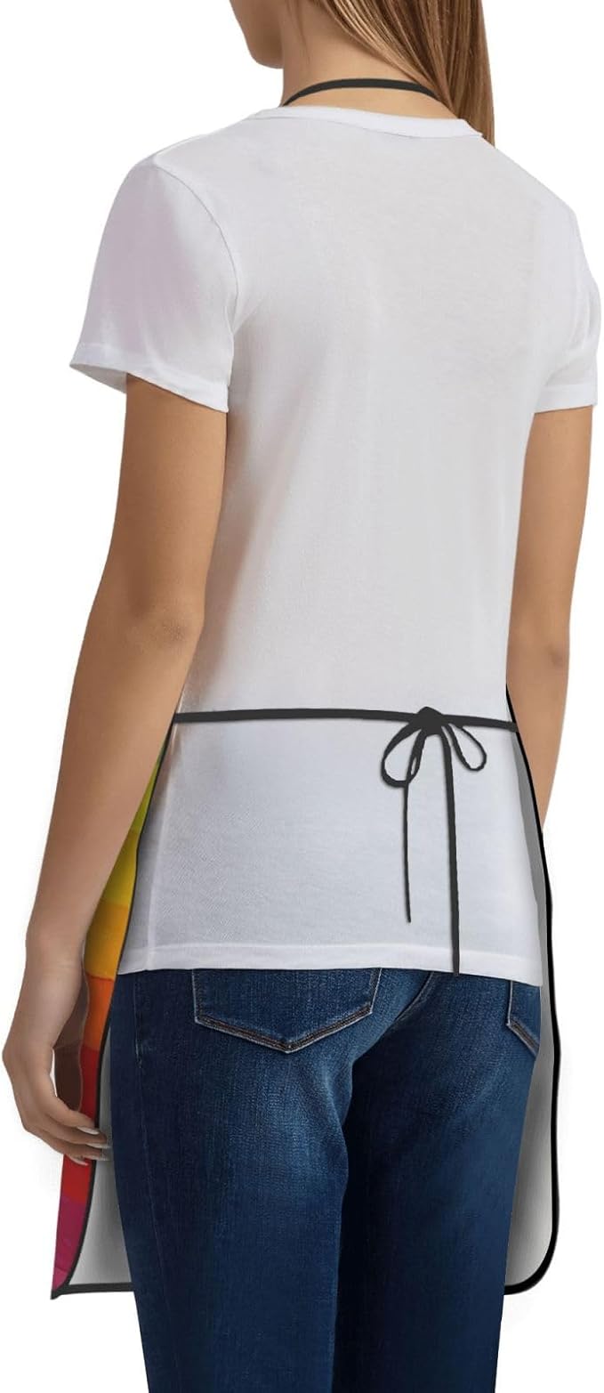 Cute Colorful Dog Paw Printed Unisex Bib Aprons BBQ Cooking Kitchen Aprons for Women Men Chef