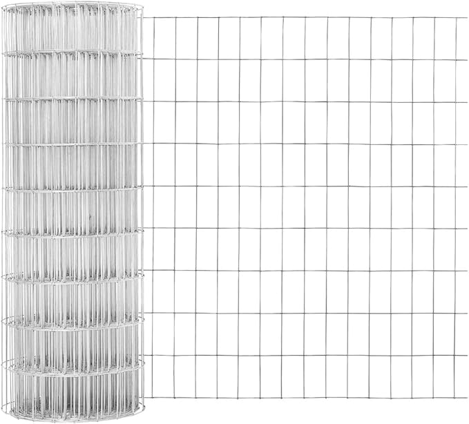 Fencer Wire Welded Wire Fence 12.5 Gauge, Galvanized Welded Fence Wire Roll, Mesh Size 2-Inch x 4-Inch, Hog Wire Fencing Cage, Multiple Use for Home Improvement & Animals Enclosure (3ft. x 50ft.)