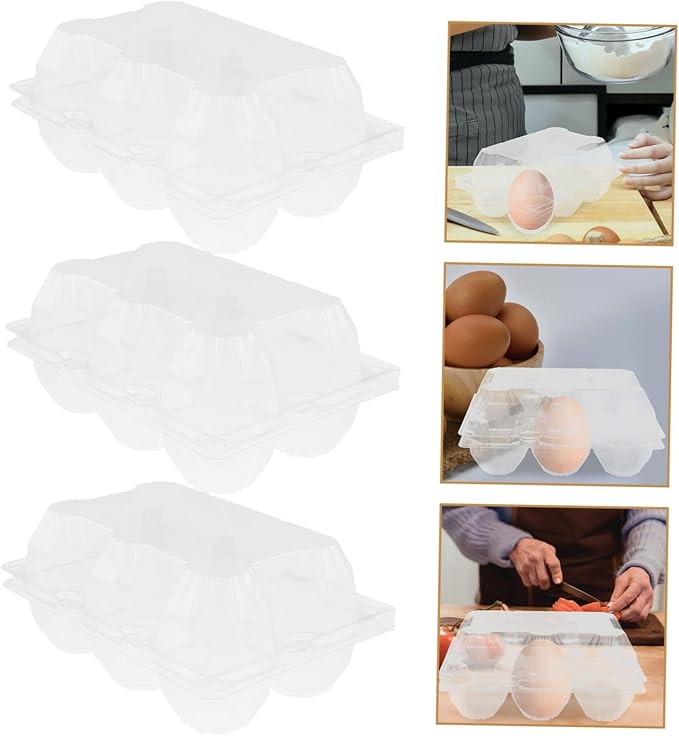 6pcs Goose Egg Carton Stackable Egg Storage Container Design for Refrigerator for Storage and Easy Inspection