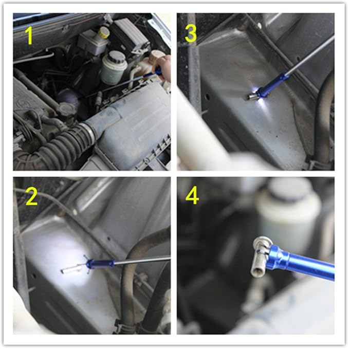 Claw Grabber reacher tool trash picker flexible pickup tool for Garbage Litter Pick Home Sink Drain and Metal small items and head with LED Lights、magnet，Length 24.4 inches,long reacher tool