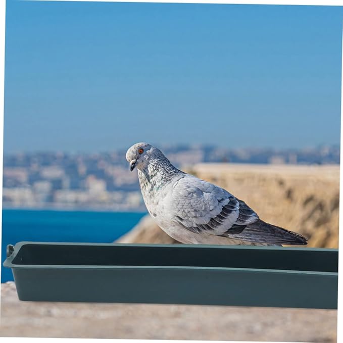 2pcs Hangable Chicken Food Dispenser with Multi-Grid Design, Thickened Plastic Rectangular Poultry Feeding Trough for Hanging Bird Cage Feeder Suitable for Chickens, Ducks, Pigeons