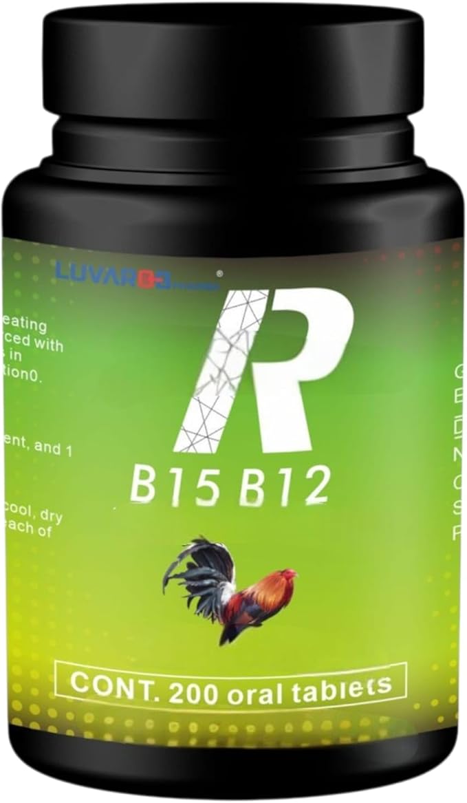 Recovery B15 + B12 Tablets for Poultry – Nutritional Vitamin Supplement for Chickens and Roosters – Supports Energy and Vitality – 200 Tablets