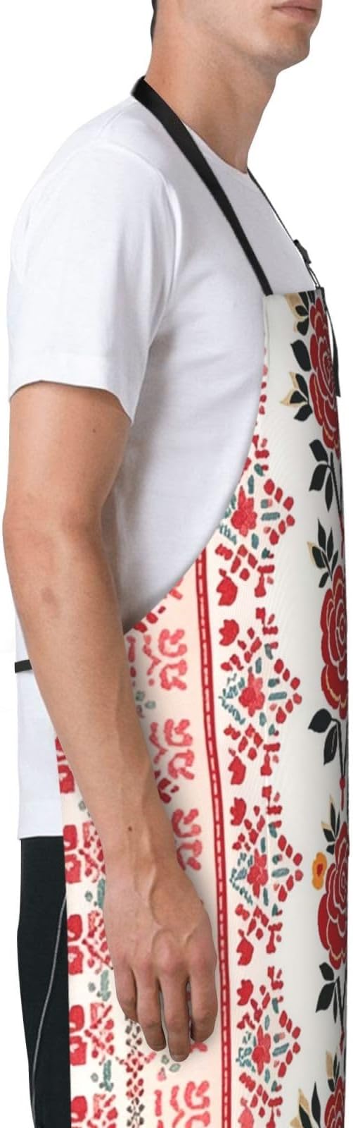 Waterproof Apron Adjustable Bib for Women Men Vintage Nautical White Ship Cooking Aprons Chef Bibs with 2 Pocket