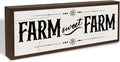Farmhouse Decor, Farm Sweet Farm Sign, Wall Tabletop Decor, Wood Framed Sign for Home Decors, Cottage Decors, Sweet Home Decoration 9.5x3.1x1 inches