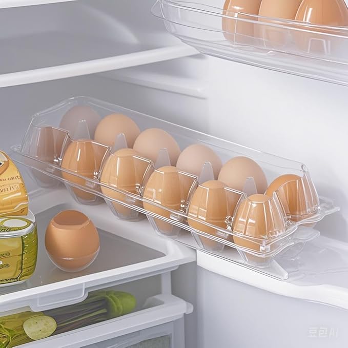 120 pcPlastic Bulk EggCarton,clear egg carton cheap bulk, Suitable For Storing Egg in Farmers' Markets, Supermarkets, Kitchens(2 * 6)
